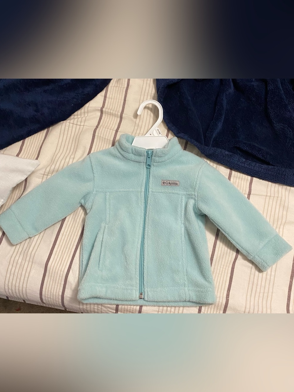 Columbia Mint Blue Fleece Zip Jacket